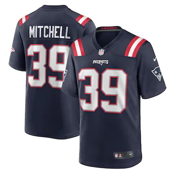 mens nike terrance mitchell navy new england patriots game 